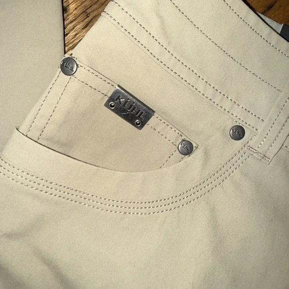 KUHL‎ Men's Revolvr Pants Tag 30/34 Vintage Patina Dye Fossil Khaki NWT Full